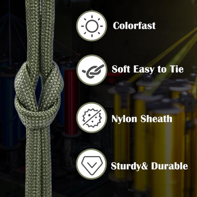 MONOBIN Paracord Rope 100FT for Making Paracord Projects, 4mm 7 Strand Parachute Cord for Lanyard, Survival Bracelets, Clothsline,Hiking - Image 2